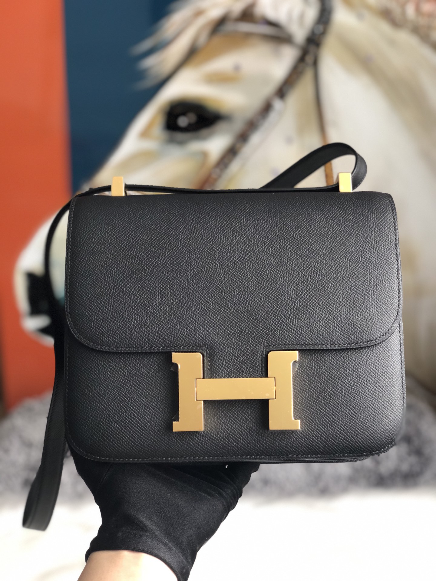 에르메스 콘스탄스24 블랙 금장 앱송